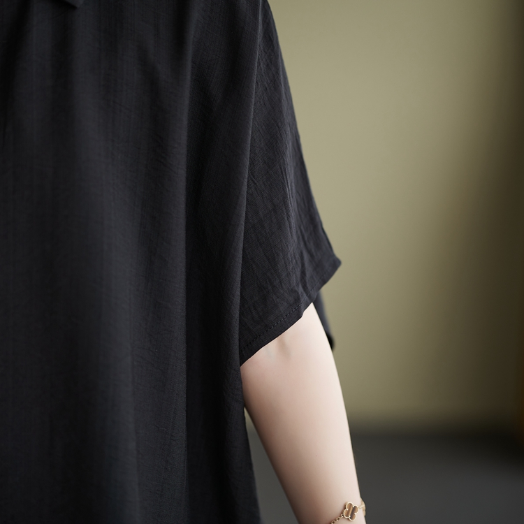 Fashion retro T-shirt temperament short sleeve tops for women