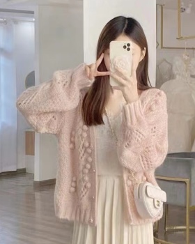 Spring and autumn hollow tops lazy coat for women