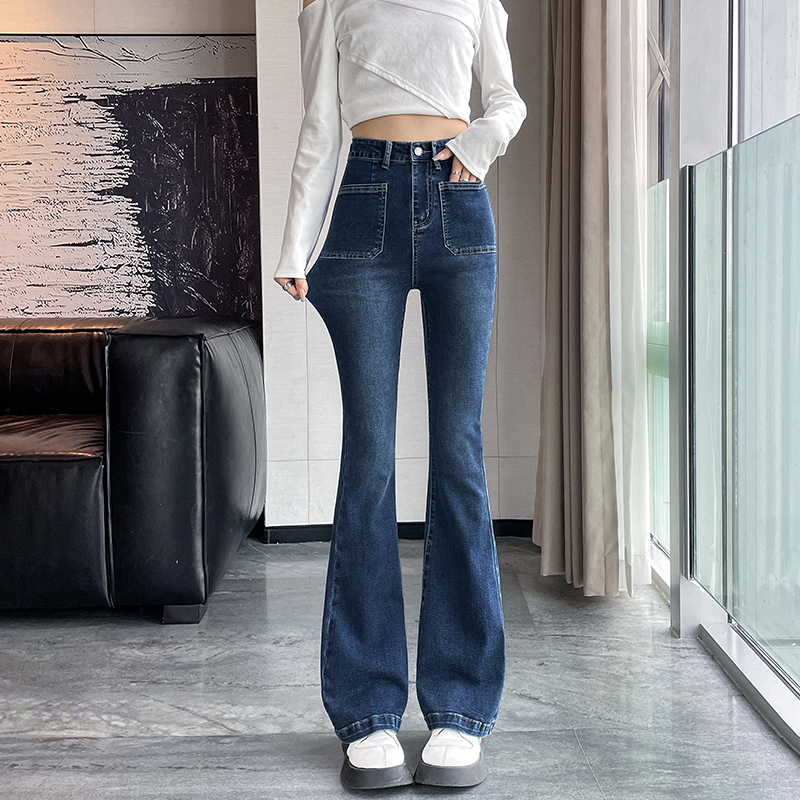 Micro speaker all-match pants niche slim jeans for women