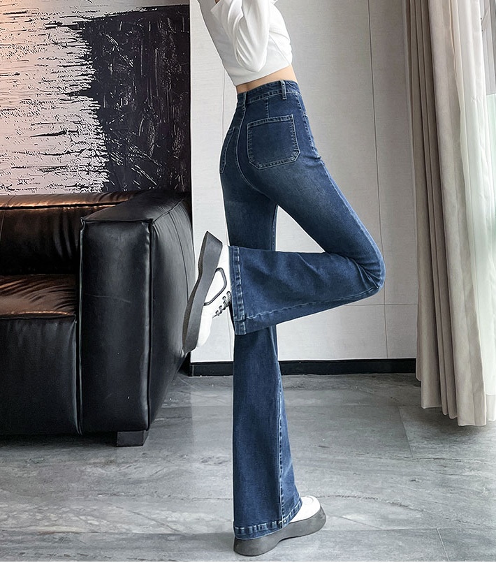 Micro speaker all-match pants niche slim jeans for women