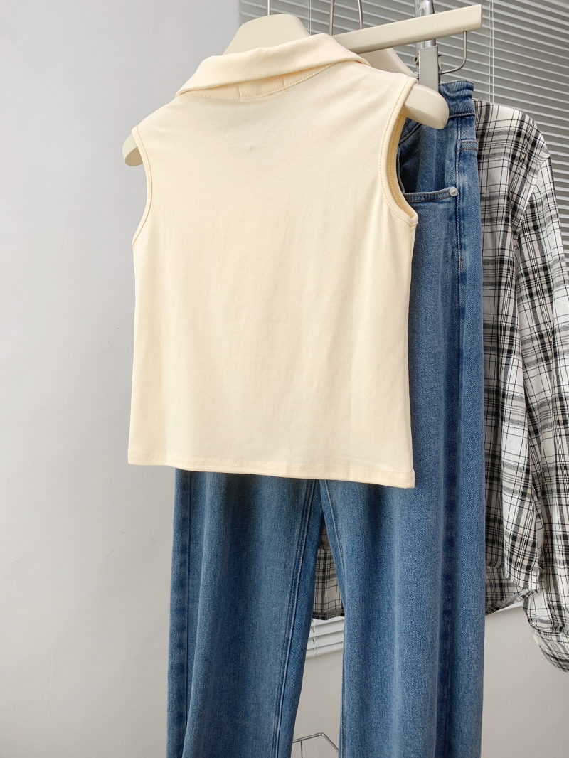 Summer short vest fashion retro small shirt for women
