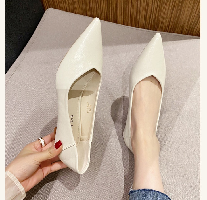 Fine-root temperament cat shoes low pointed all-match skirt