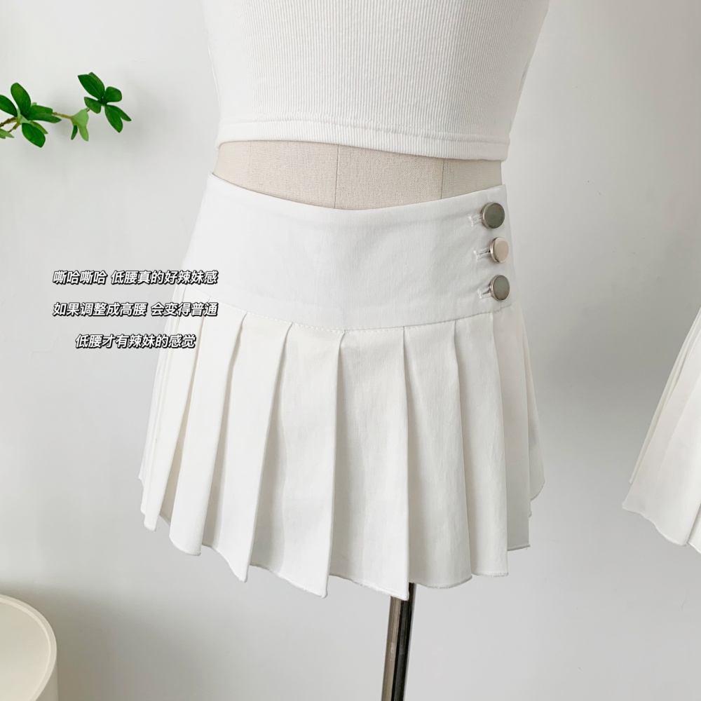 Low-waist spicegirl culottes summer pleated skirt
