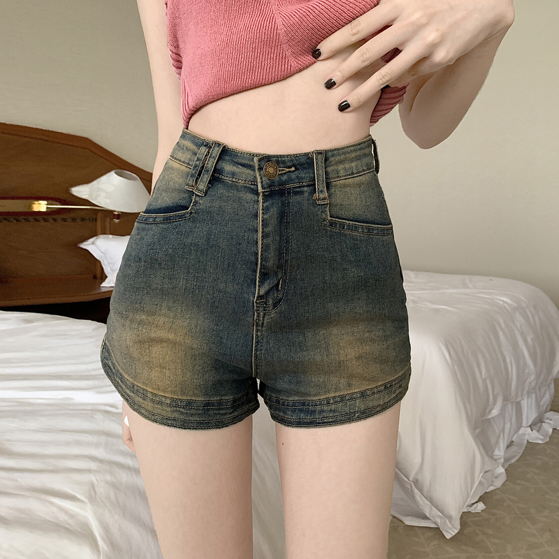 Elasticity slim spicegirl sexy high quality short jeans
