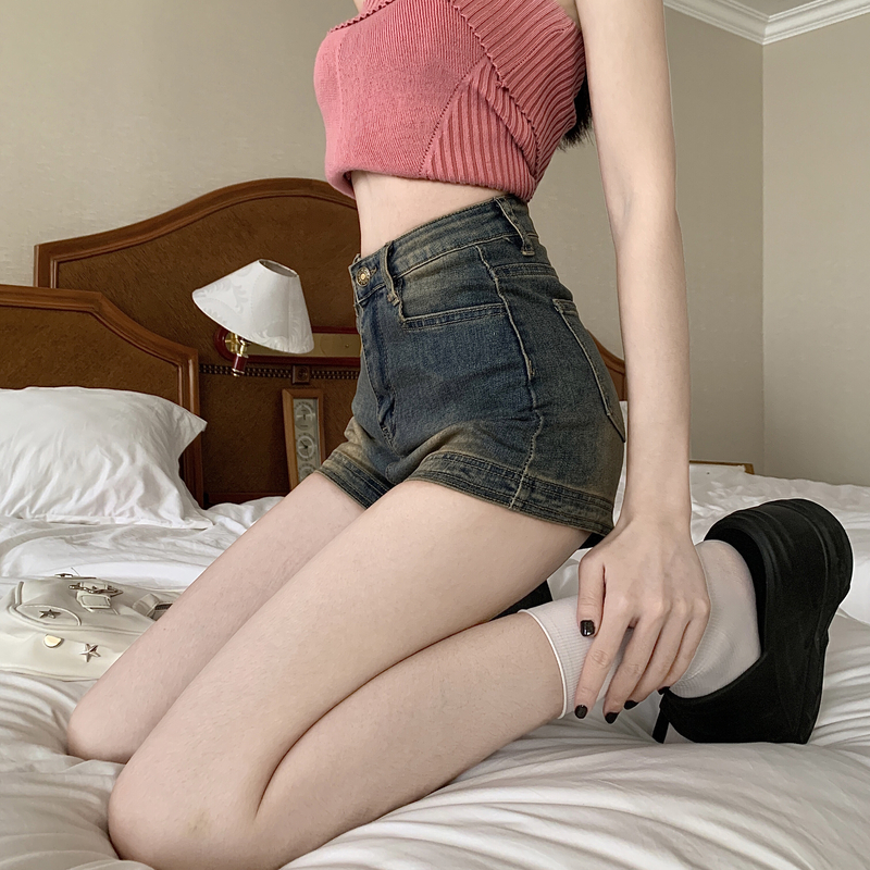 Elasticity slim spicegirl sexy high quality short jeans