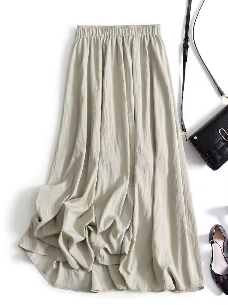 Light summer silky long dress sunscreen Casual skirt