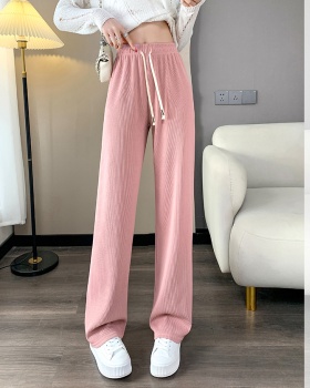 Drape wide leg pants knitted casual pants for women