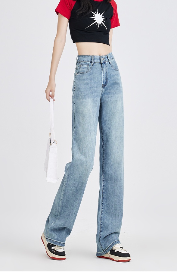 Thin material drape pants denim summer jeans for women