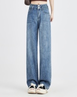 Loose wide leg slim summer straight pants jeans for women