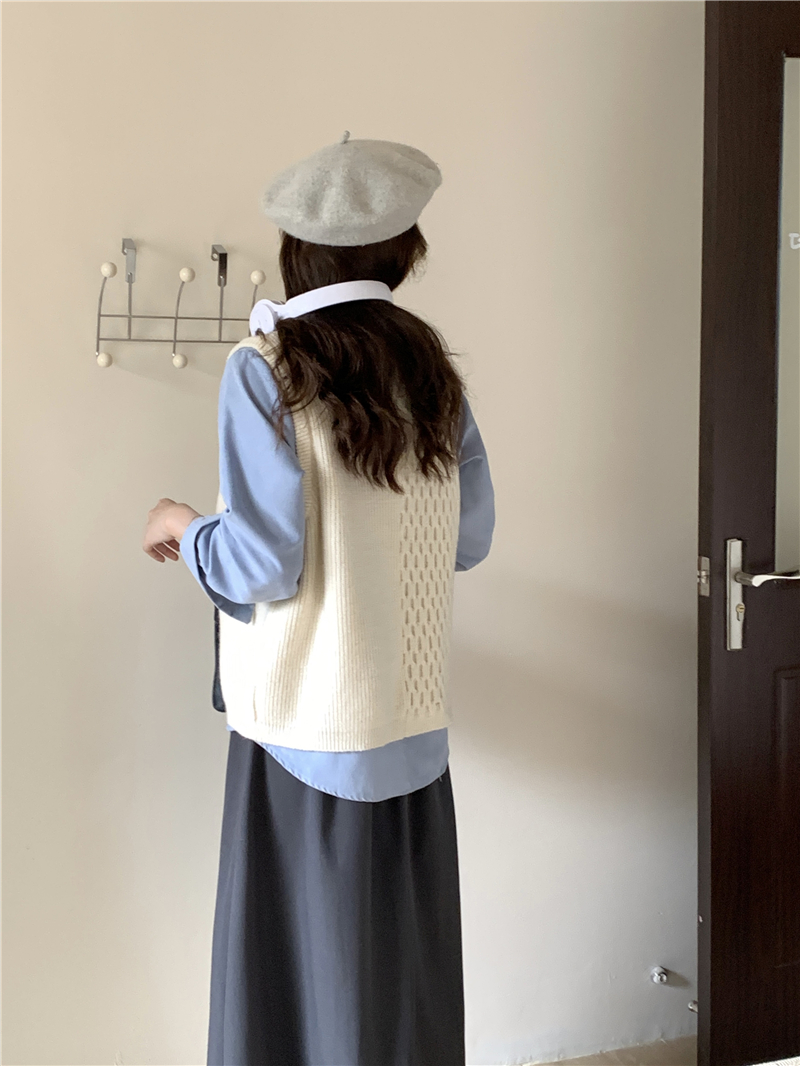Korean style sweater single-breasted waistcoat