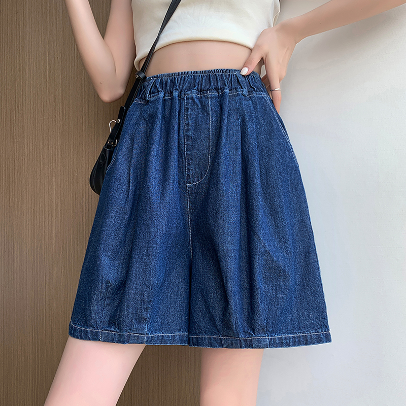 Pure cotton washed wide leg pants thin casual pants
