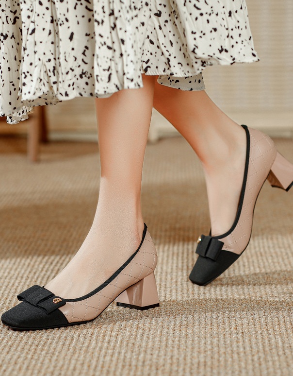Mixed colors shoes France style high-heeled shoes for women