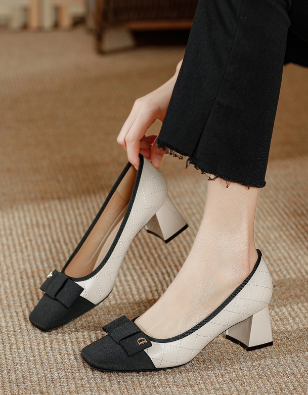 Mixed colors shoes France style high-heeled shoes for women