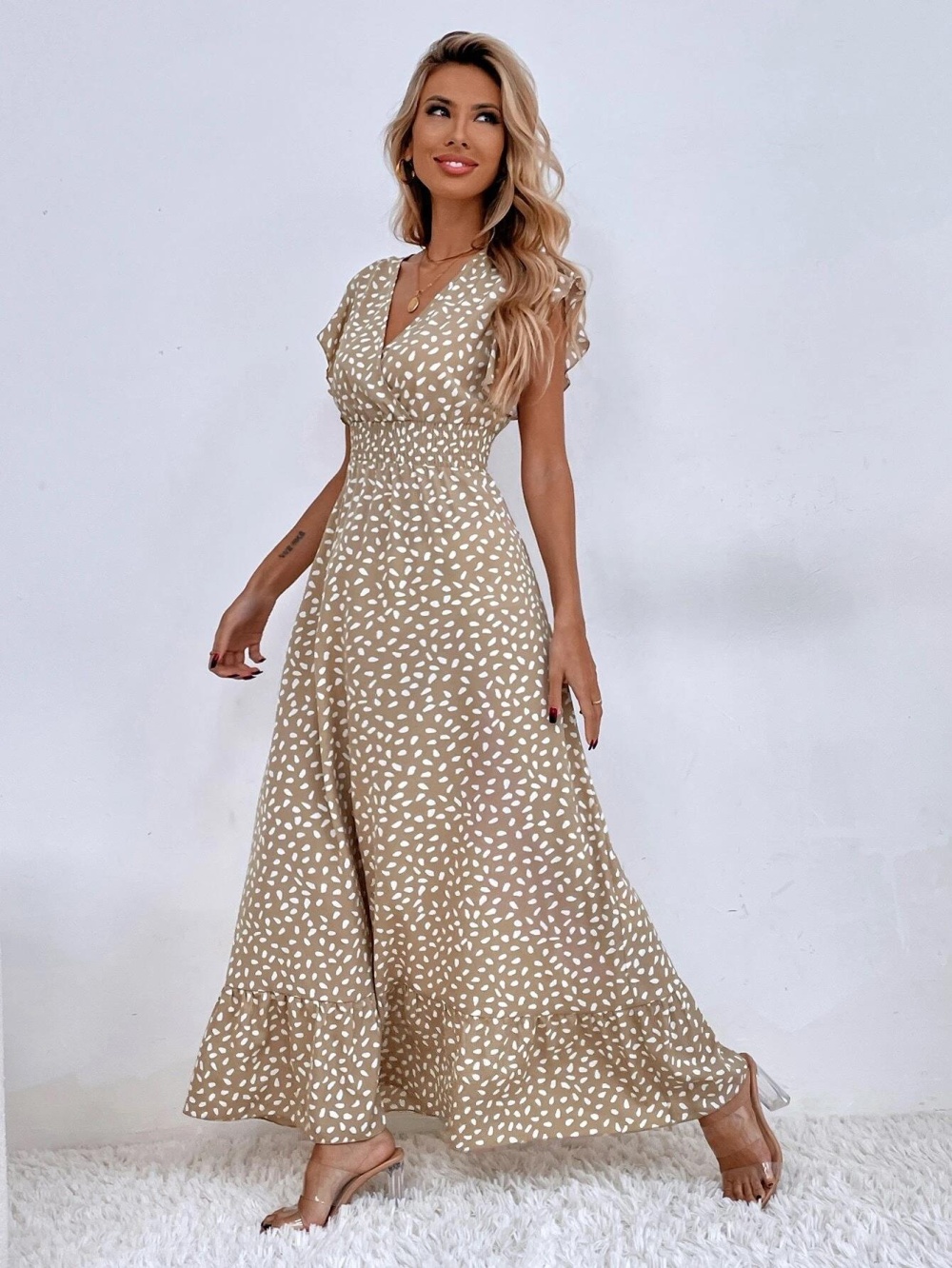 Elegant long dress European style dress for women