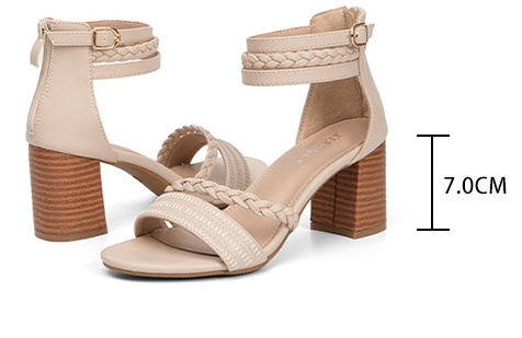 Casual temperament sandals high-heeled thick shoes for women