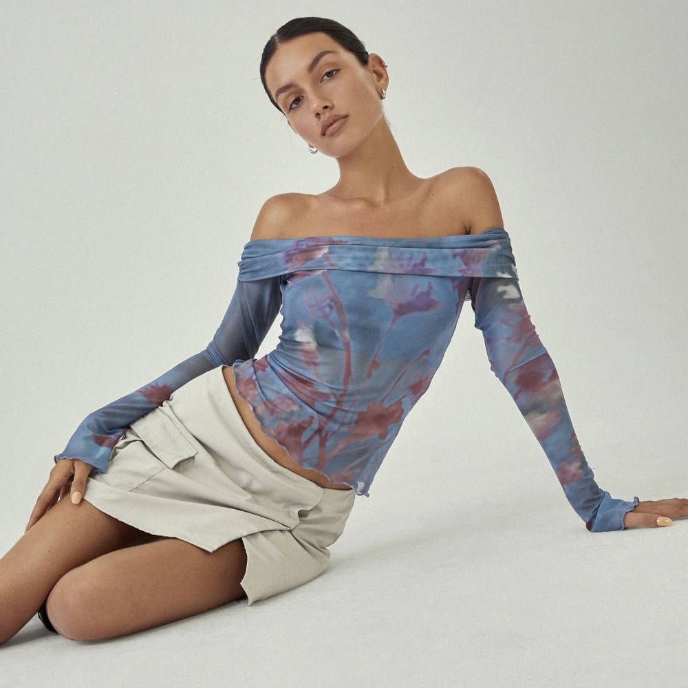 Spicegirl long sleeve tops summer slim T-shirt for women