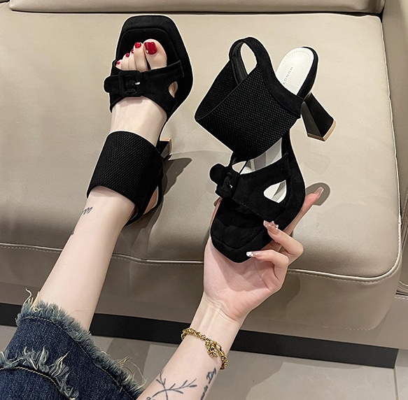 High-heeled fine-root sandals for women