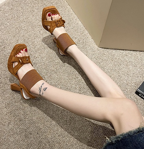 High-heeled fine-root sandals for women