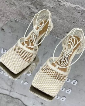 European style bandage mesh stilettos rome fashion sandals
