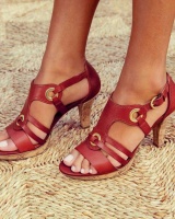 Round large yard sandals rome high-heeled shoes for women