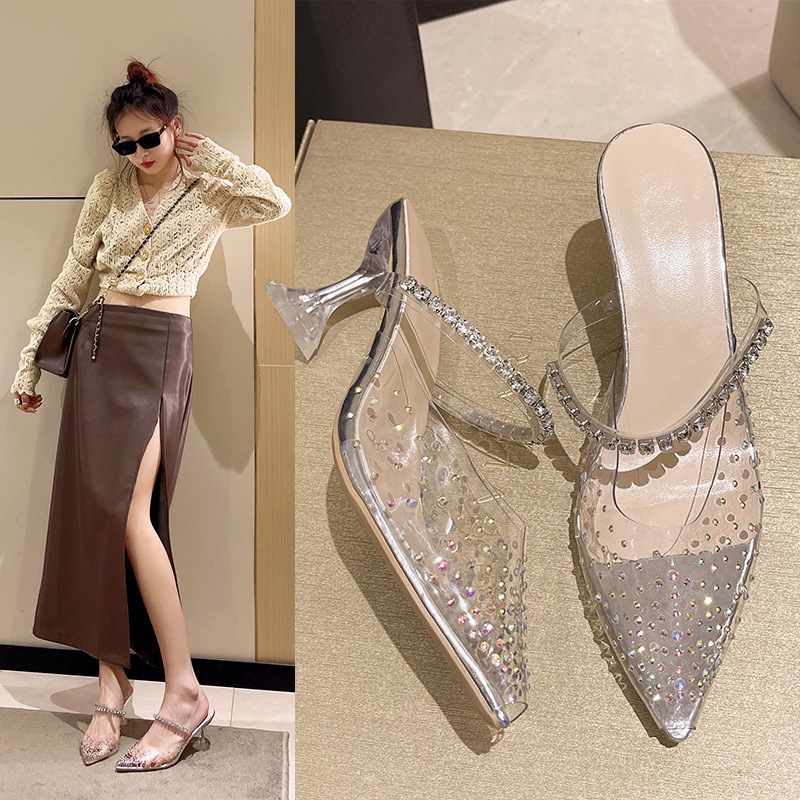 Transparent high-heeled shoes shoes for women