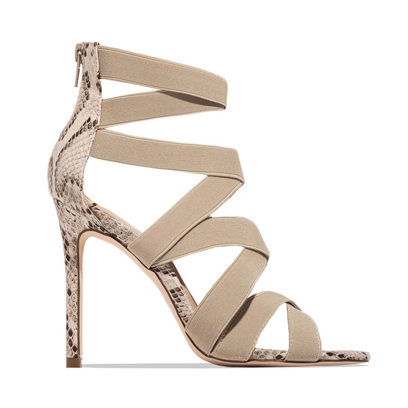 Pointed bandage shoes high-heeled sandals for women