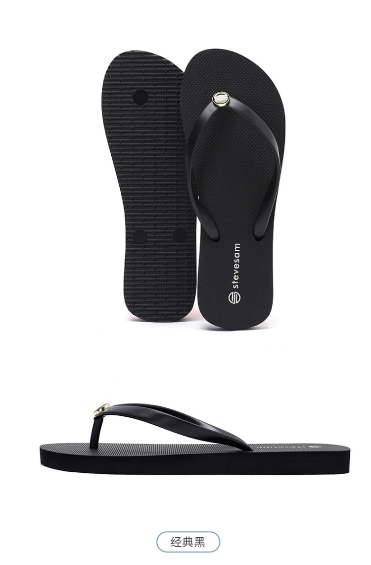 Flat antiskid slippers wears outside summer flip-flops