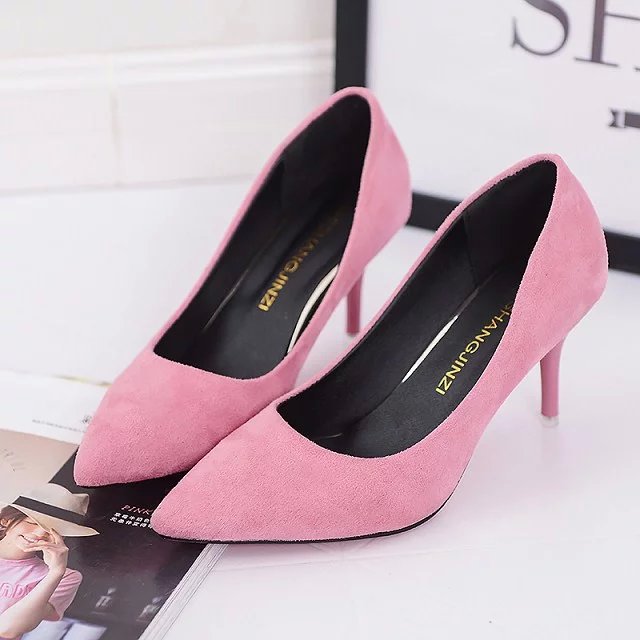 Broadcloth high-heeled shoes fine-root shoes for women