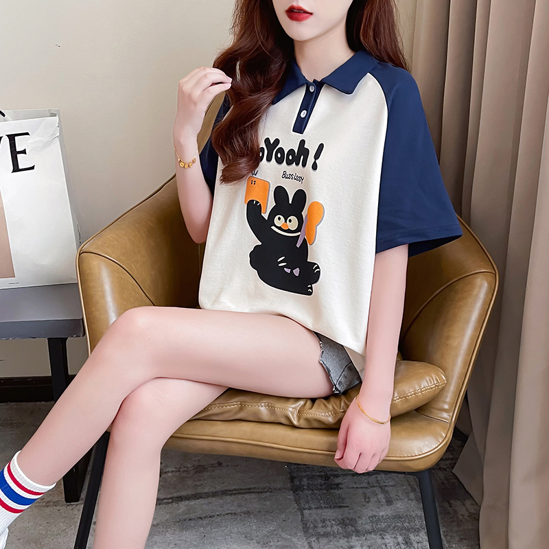 Printing Korean style tops summer T-shirt for women