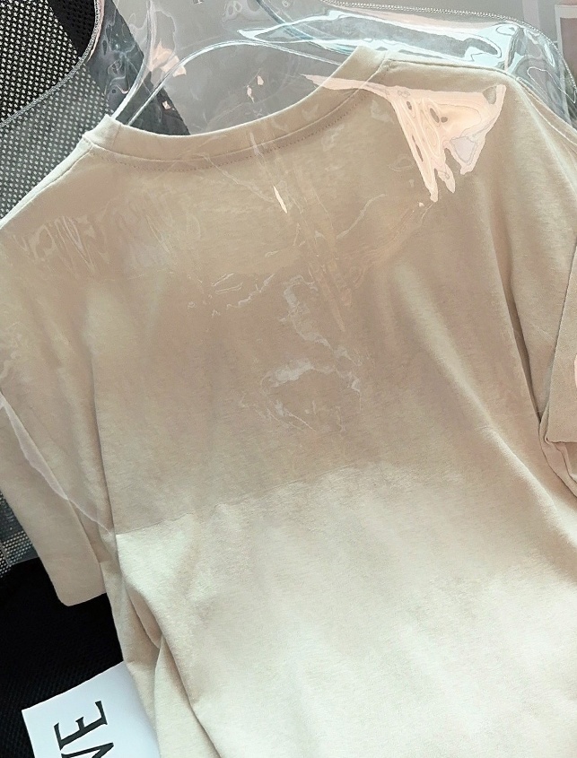 Cotton irregular hem tops summer T-shirt for women