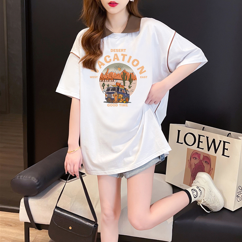 Loose quality tops pure cotton shirts for women