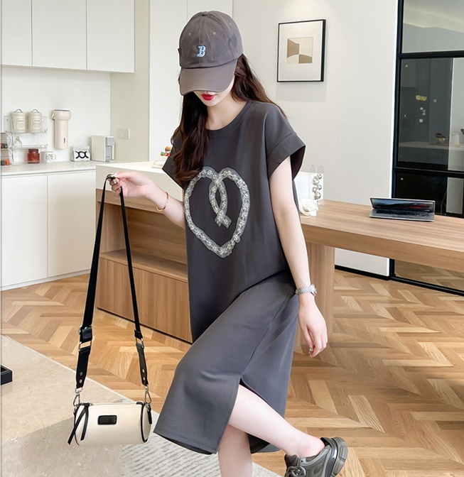 Quality pure cotton dress printing T-shirt for women