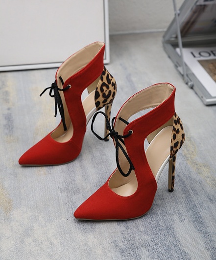 Frenum high-heeled pointed summer sandals for women