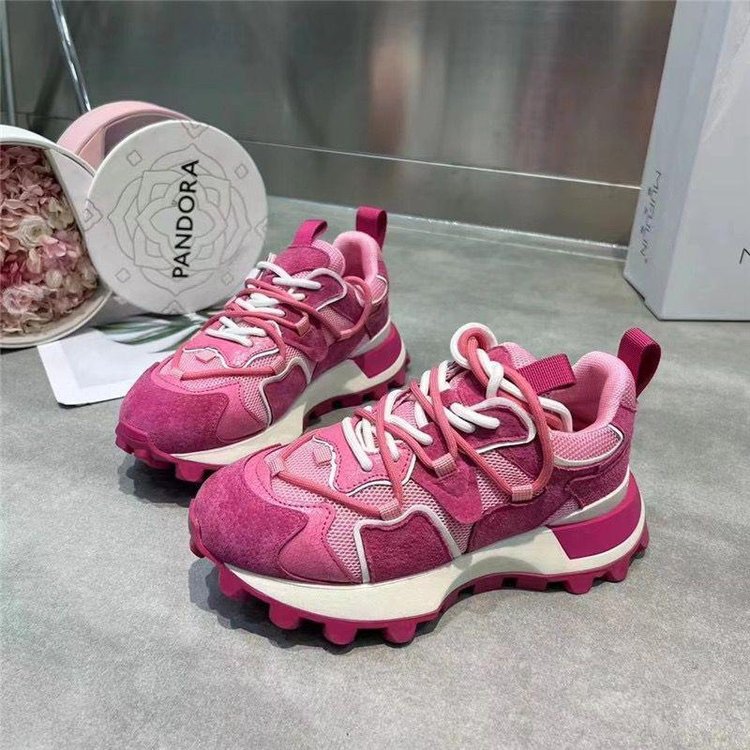 Mixed colors clunky sneaker Sports shoes for women
