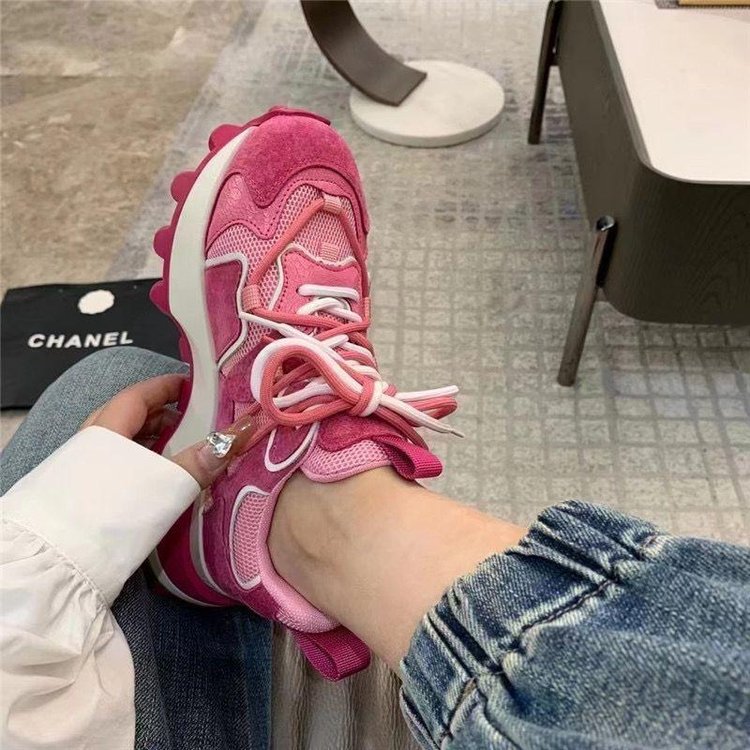 Mixed colors clunky sneaker Sports shoes for women