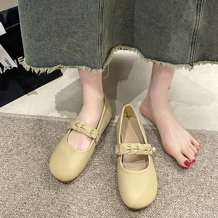 Flat spring and autumn peas shoes low Korean style shoes