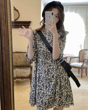 Summer loose Korean style France style retro dress for women