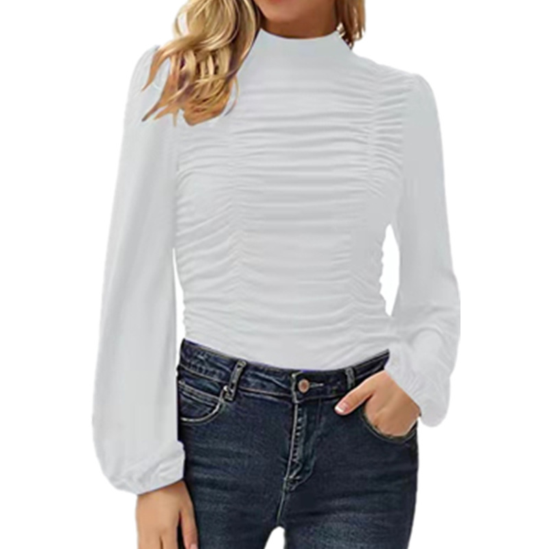 Pure autumn and winter long slim T-shirt for women
