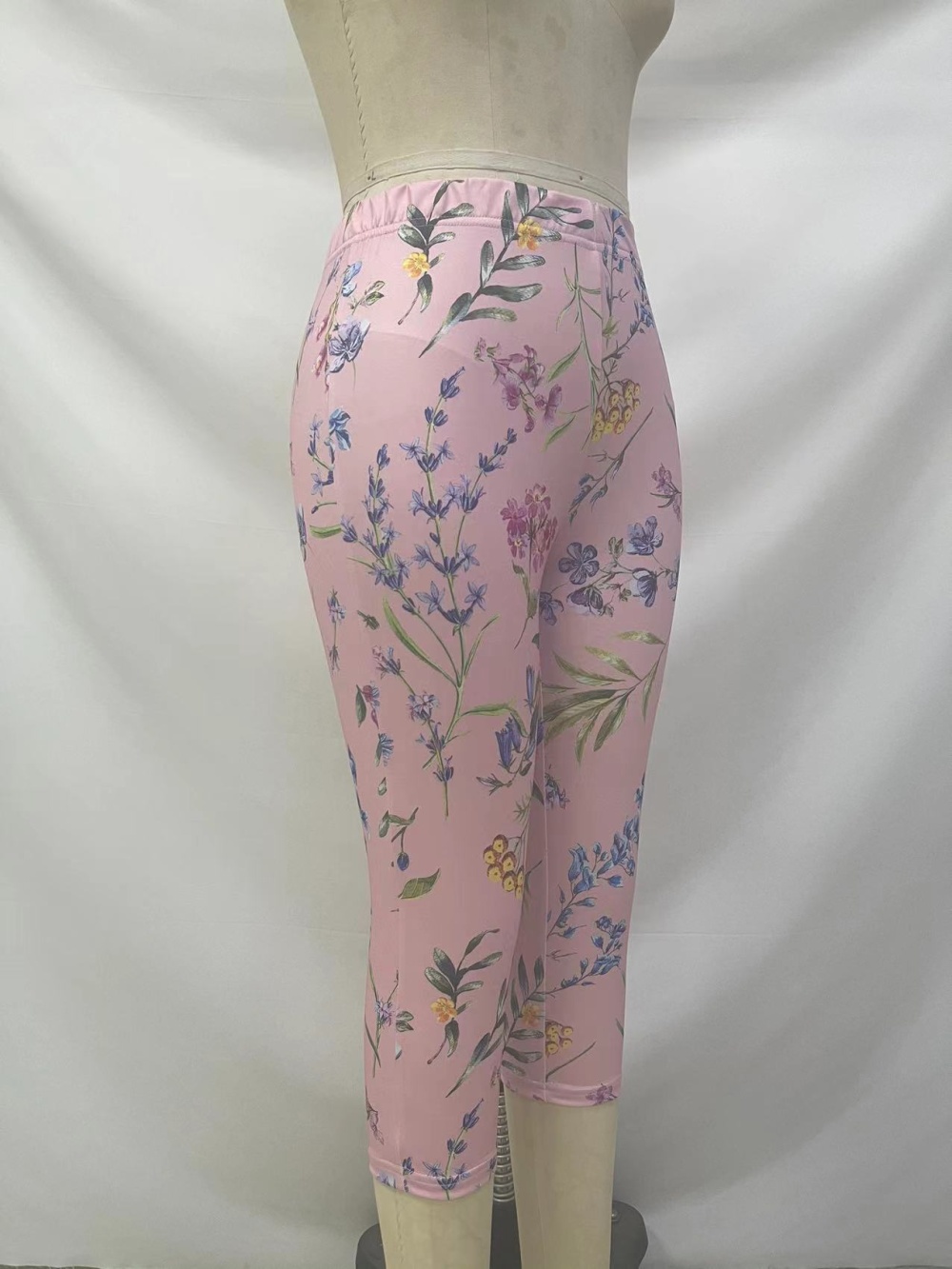 Printing leggings slim cropped pants for women