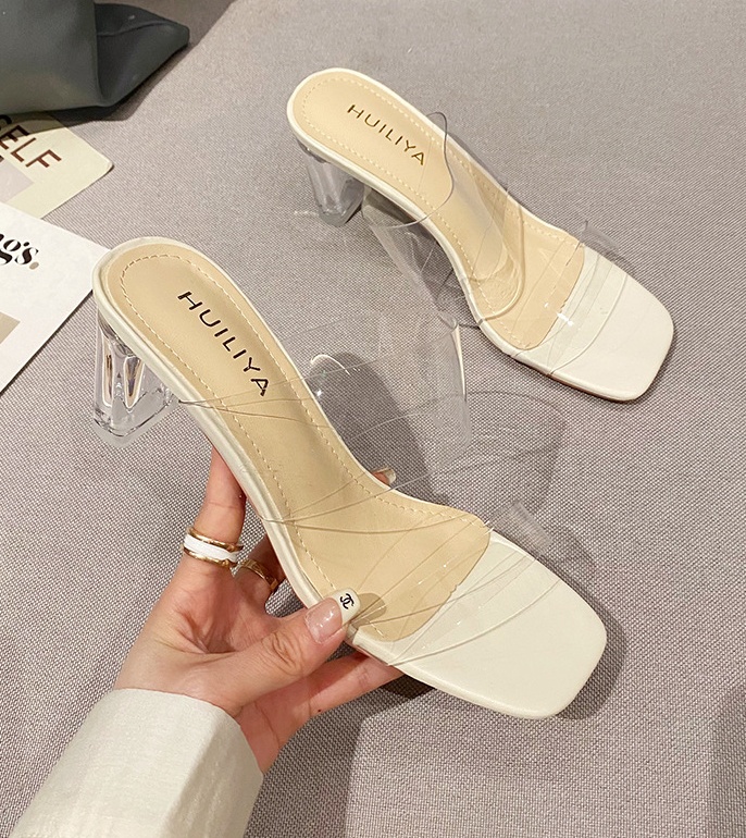Summer transparent slippers all-match sandals