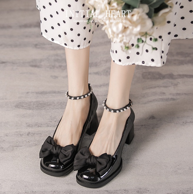 Spring and autumn maiden temperament shoes for women