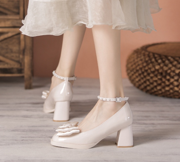 Spring and autumn maiden temperament shoes for women