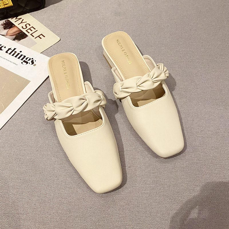 Thick half slippers spring and summer lazy shoes for women