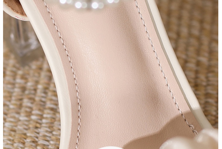 Lady pearl high-heeled commuting all-match summer sandals for women
