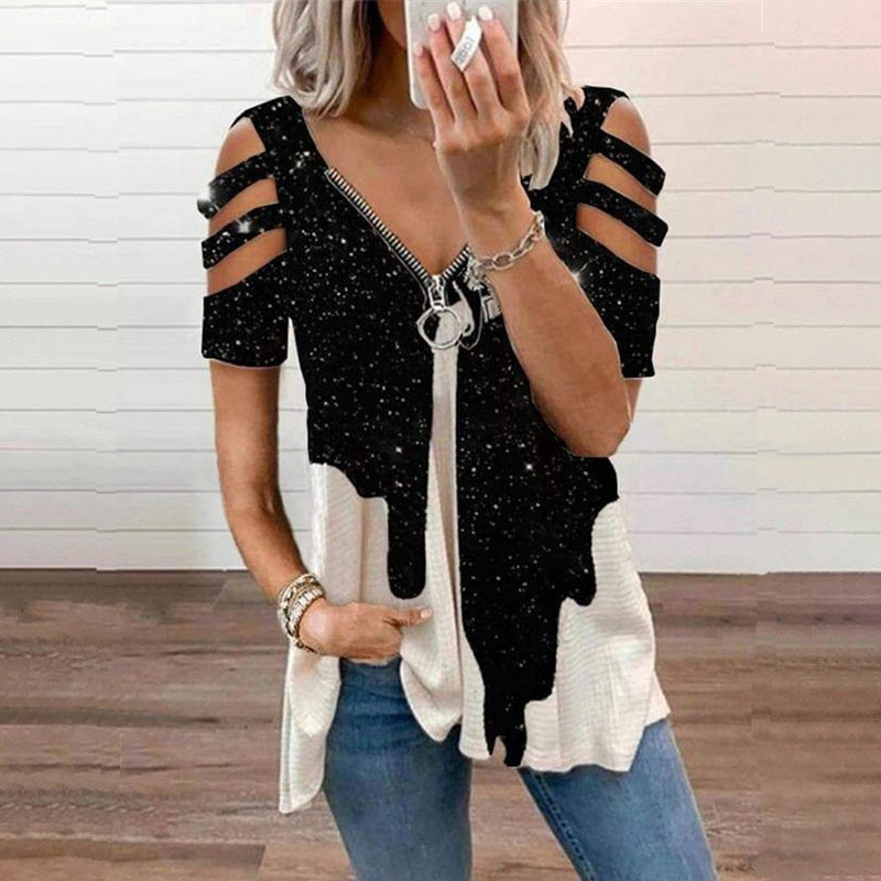 Pullover European style tops loose T-shirt for women