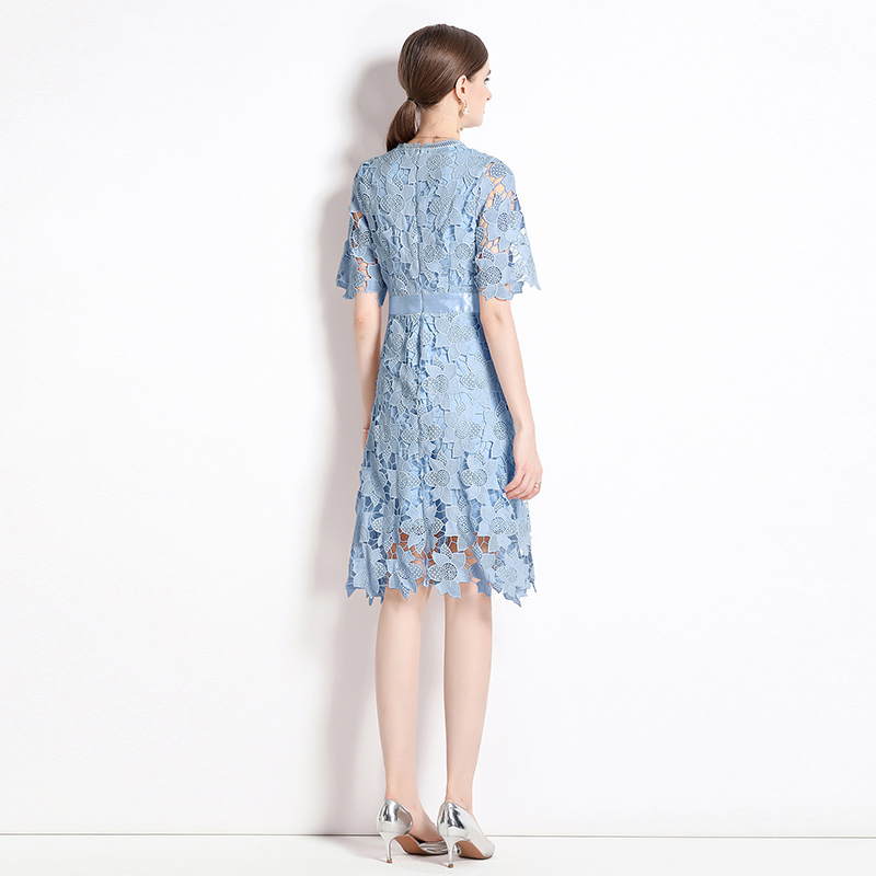 Long fashion lace light luxury slim temperament dress