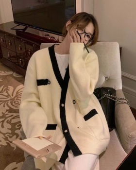 Long thick cardigan loose autumn and winter sweater