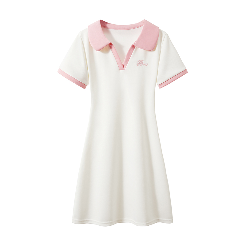 Pinched waist France style summer dress for women