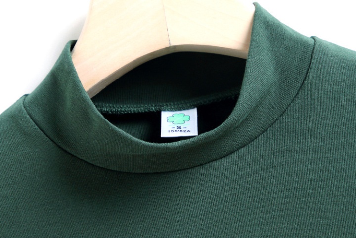 Half high collar bottoming shirt cotton T-shirt for women