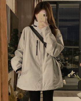 Autumn outdoor sports technical jacket loose couples coat